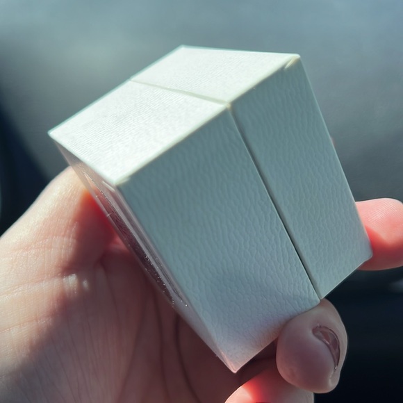 Pandora Shimmering Leaves CZ Sterling Silver 925 Wide Cigar Band Ring - Picture 7 of 14